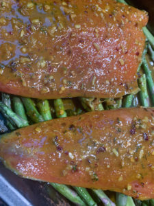 Lyss’ Spicy Sheet Pan Salmon